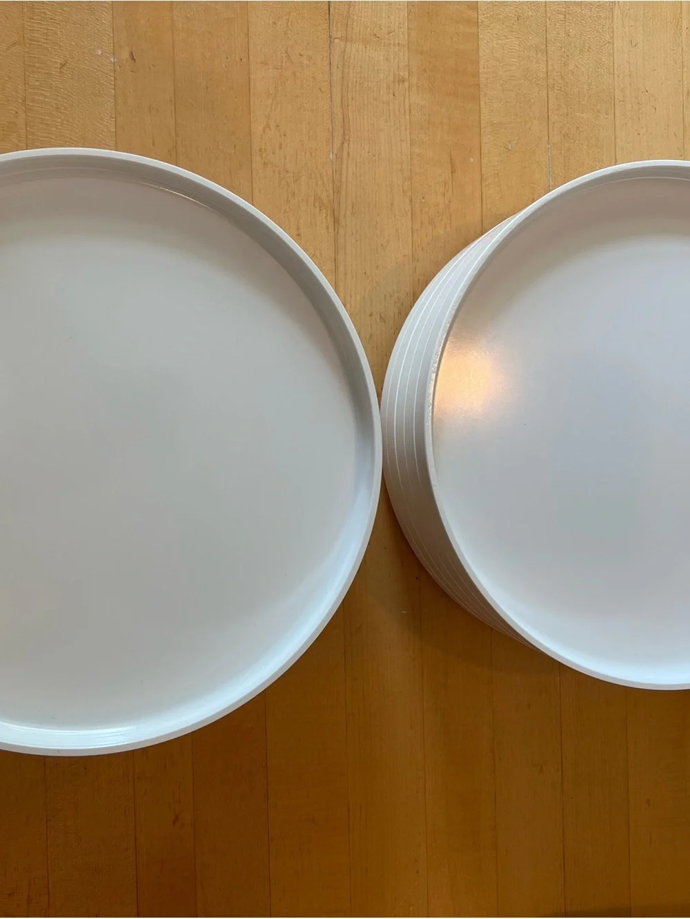 Midcentury HELLER Massimo Lella Vignelli Rainbow 10 White Dinner Plates NWT
